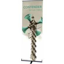 Load image into Gallery viewer, CONTENDER MINI RETRACTABLE BANNER STAND