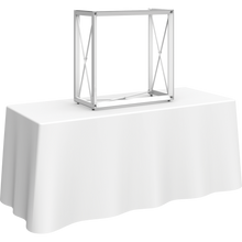 Load image into Gallery viewer, EMBRACE 2.5FT SQUARE TABLETOP PUSH-FIT TENSION FABRIC DISPLAY