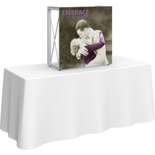 Load image into Gallery viewer, EMBRACE 2.5FT SQUARE TABLETOP PUSH-FIT TENSION FABRIC DISPLAY