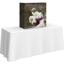 Load image into Gallery viewer, EMBRACE 2.5FT SQUARE TABLETOP PUSH-FIT TENSION FABRIC DISPLAY