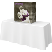 Load image into Gallery viewer, EMBRACE 2.5FT SQUARE TABLETOP PUSH-FIT TENSION FABRIC DISPLAY