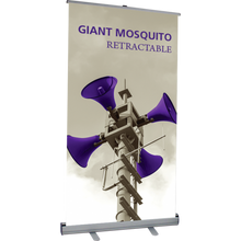 Load image into Gallery viewer, GIANT MOSQUITO RETRACTABLE BANNER STAND