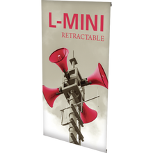 Load image into Gallery viewer, L-MINI SPRING BACK BANNER STAND
