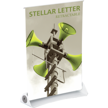 Load image into Gallery viewer, STELLAR LETTER RETRACTABLE BANNER STAND