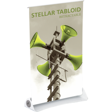 Load image into Gallery viewer, STELLAR TABLOID RETRACTABLE BANNER STAND