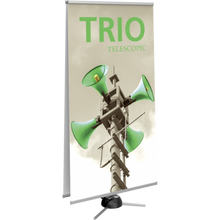 Load image into Gallery viewer, TRIO 2 TELESCOPIC BANNER STAND