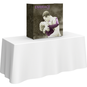 EMBRACE 2.5FT SQUARE TABLETOP PUSH-FIT TENSION FABRIC DISPLAY