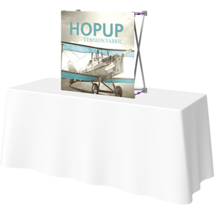 HOPUP 2.5FT STRAIGHT TABLETOP TENSION FABRIC DISPLAY