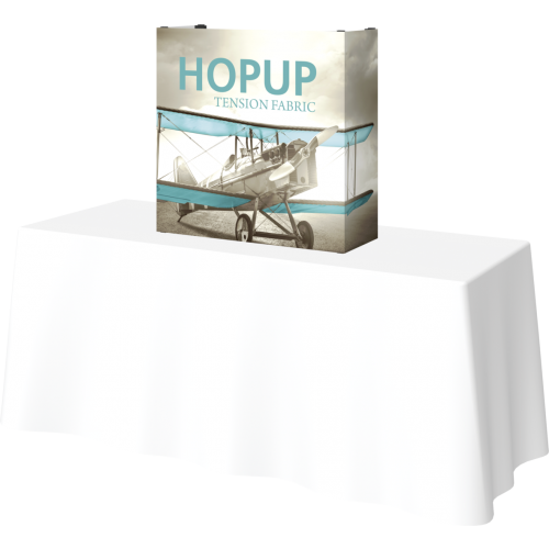 HOPUP 2.5FT STRAIGHT TABLETOP TENSION FABRIC DISPLAY