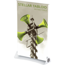 Load image into Gallery viewer, STELLAR TABLOID RETRACTABLE BANNER STAND
