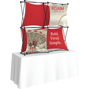 XCLAIM 5FT TABLETOP FABRIC POPUP DISPLAY KIT 01