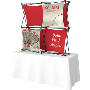 XCLAIM 5FT TABLETOP FABRIC POPUP DISPLAY KIT 01